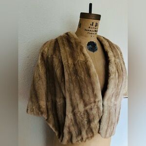 Vintage Blond Mink Shawl